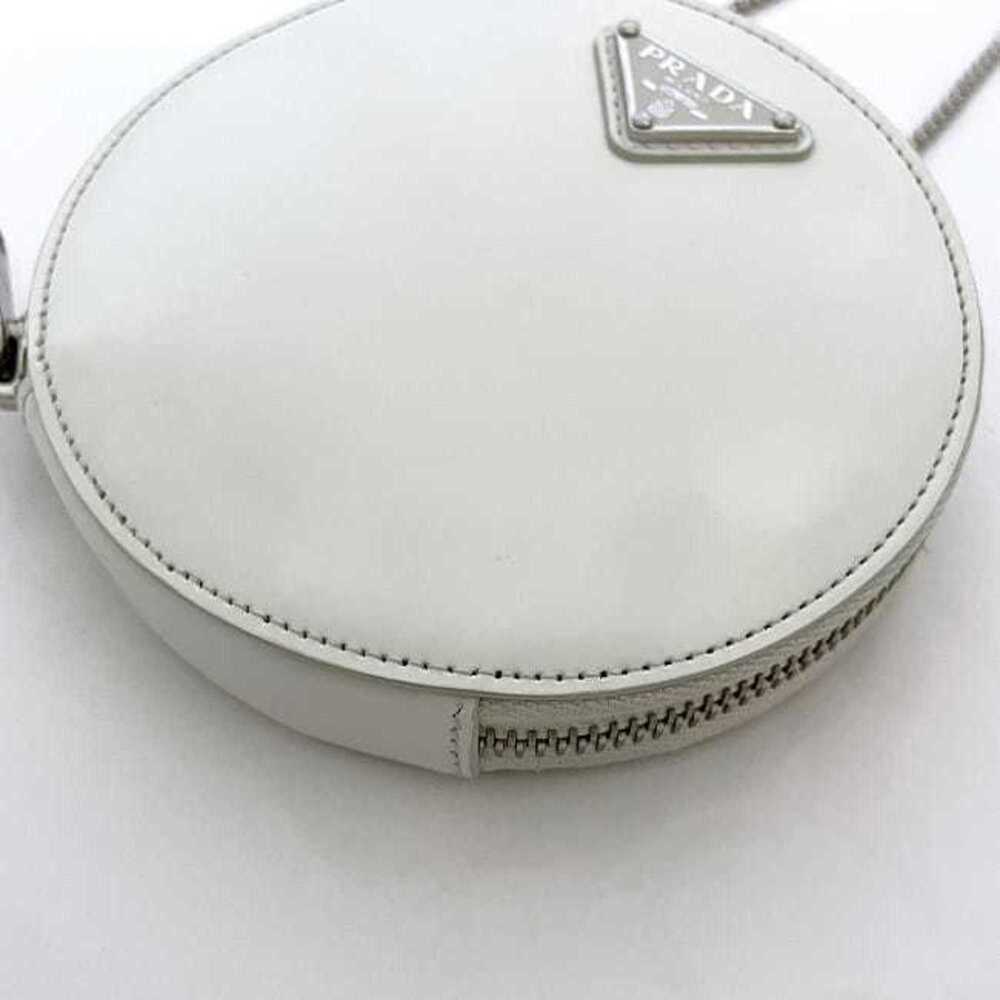 PRADA White Leather Pochette Shoulder Bag - Picture 9 of 11